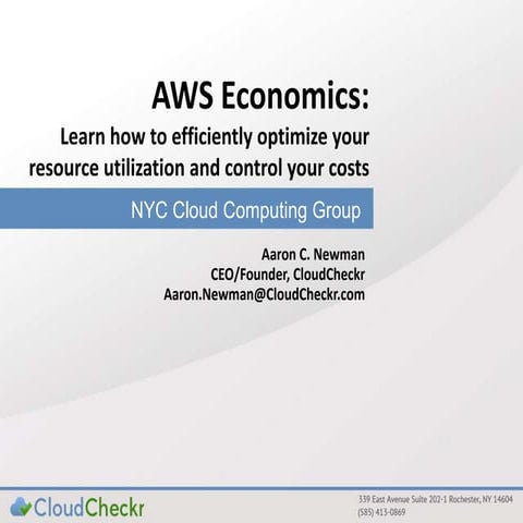 Optimizing AWS Economics