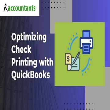 Optimizing Check Printing with QuickBooks