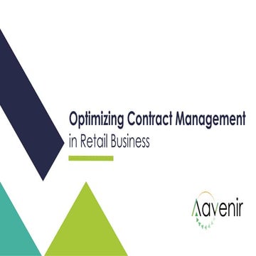 Optimizing Contract Management in Retail Business 