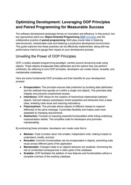 Optimizing Development_ Leveraging OOP Principles and Paired Programming for Measurable Success.pdf