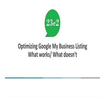 Organically Optimizing google my business listing
