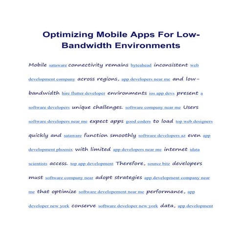 Optimizing Mobile Apps For Low-Bandwidth Environments.pdf