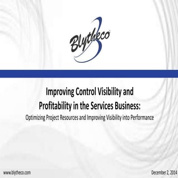 Optimizing Project Resources and Improving Visibility in the Professional Ser...
