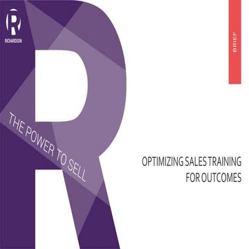 Optimizing Sales Training for Outcomes