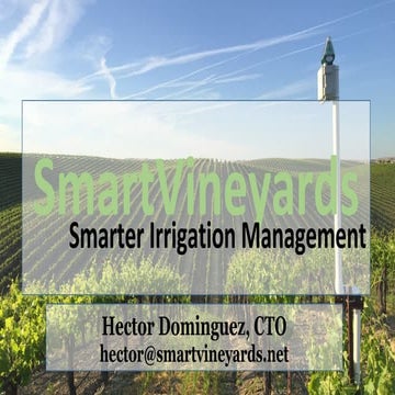 Optimizing water use in agriculture - SmartVinayerds