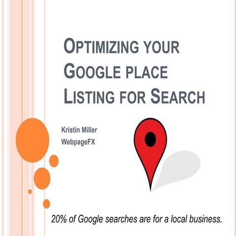 Optimizing your google local listing for search