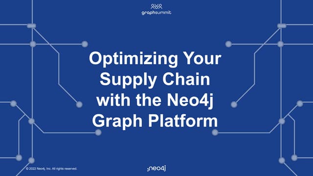 Optimizing Your Supply Chain with the Neo4j Graph