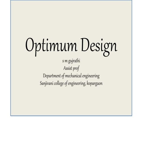 Optimum design 2019 20