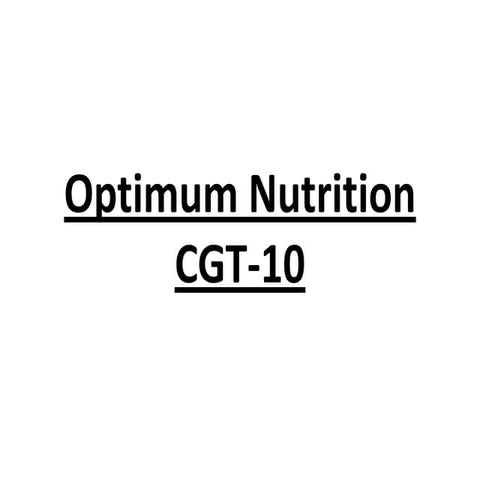 Optimum Nutrition CGT-10 | PPT