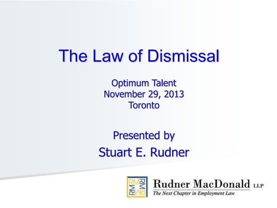 The Law of Dismissal