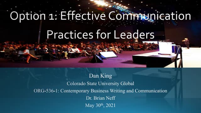Effective Communication Practices for Leaders