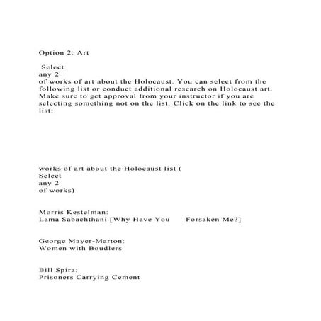 Option 2 Art Select any 2 of works of art about the Hol.docx