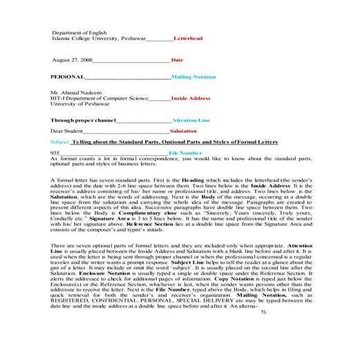 Optional and standard parts