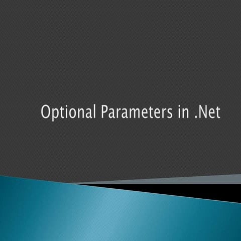 Optional Parameters | PPTX