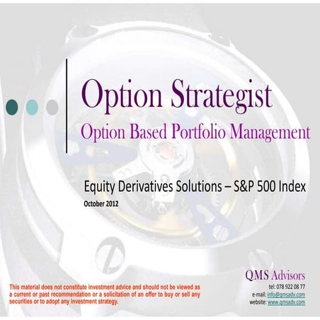 Option Based Portfolio Management