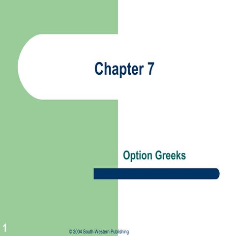 Option greeks