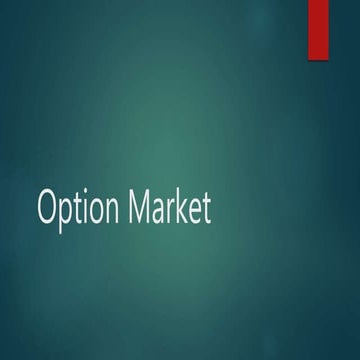 Option market advanced level
