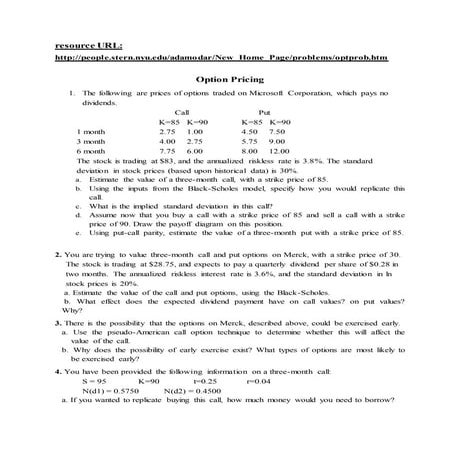 Optionpricing | DOCX