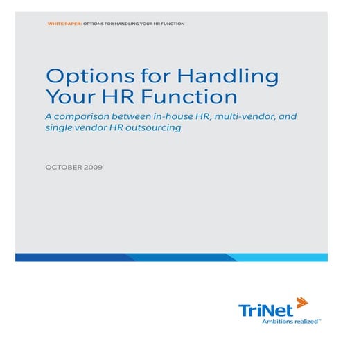 Options For Handling Your Hr Function