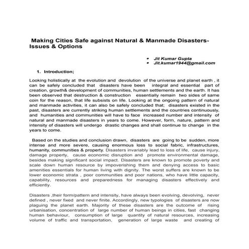 Options for Making Cities Safe against Disasters.docx