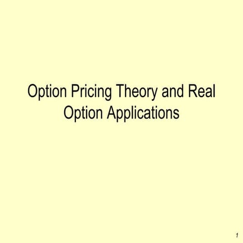 Valuation of options | PPTX
