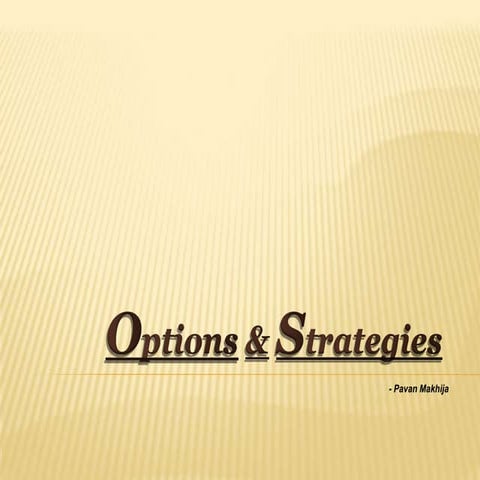 Options strategies