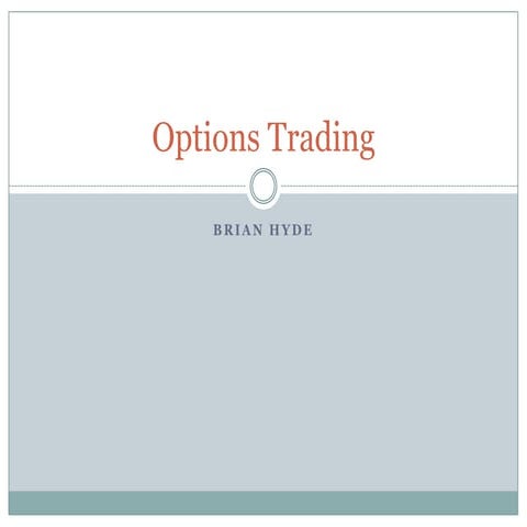 Options trading presentation