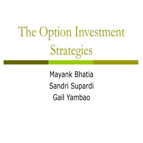 Options Trading Strategies