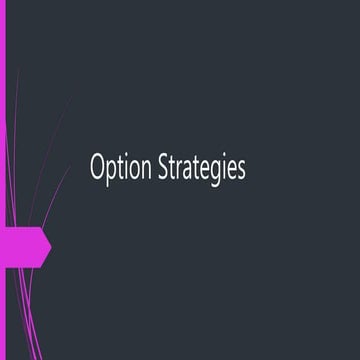 Option strategies