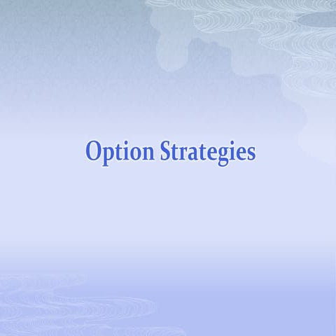 Option strategies  part ii