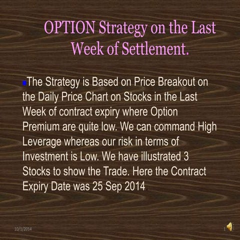 Option strategy presentation | PPTX