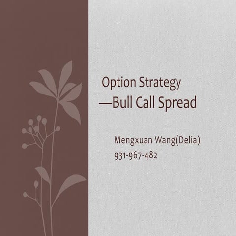 Option strategy presentation | PPTX