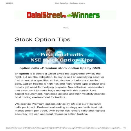 Option tips | PDF
