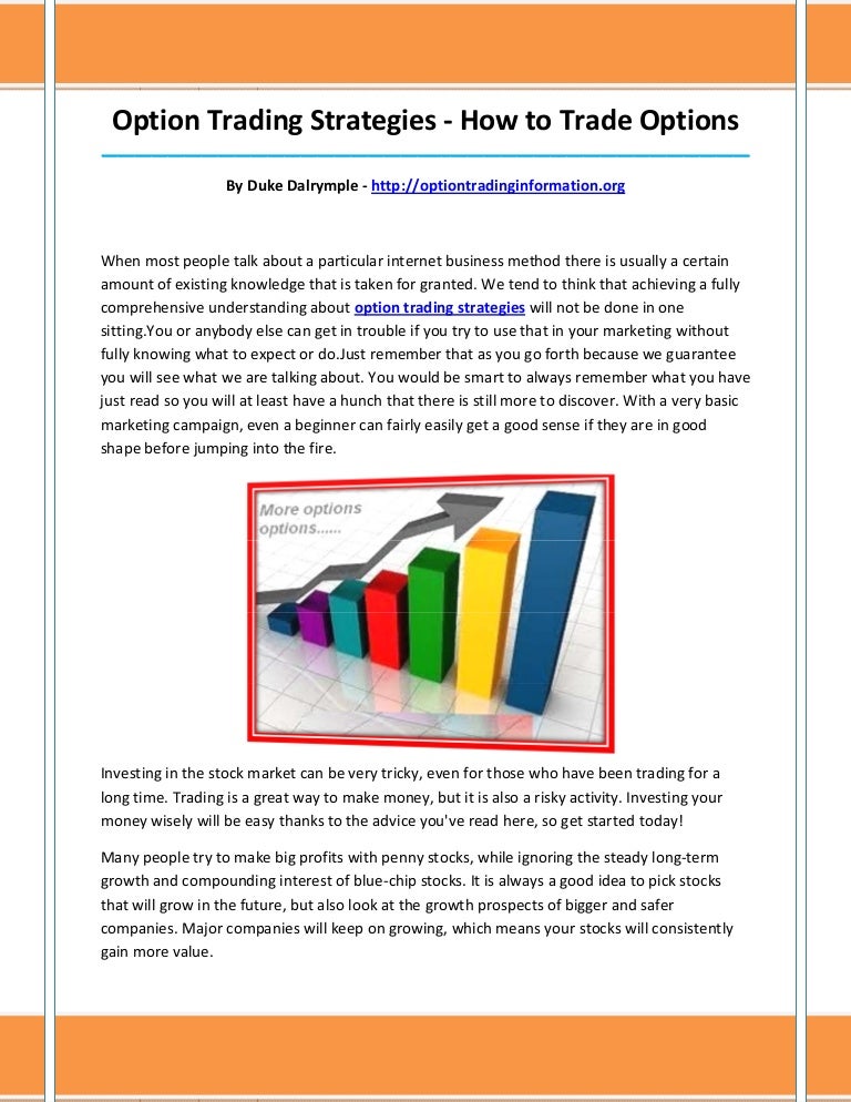Options trading strategies pdf
