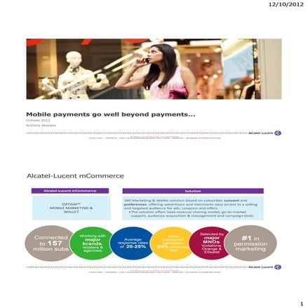 Optism Alcatel-Lucent Anthony Belpaire Mobile Payments Conference Presentation