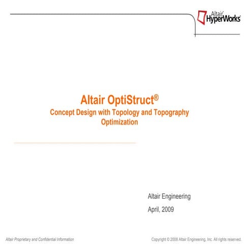 Optistruct Optimization 10 Training Manual