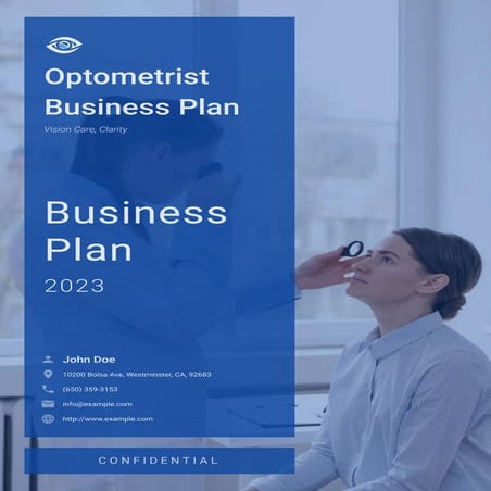 optometrist business plan example template