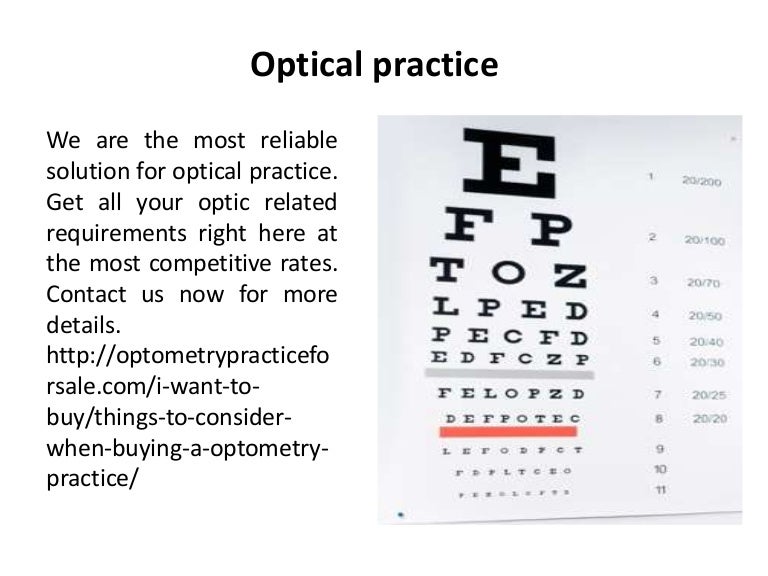 Optometry Practice Listings