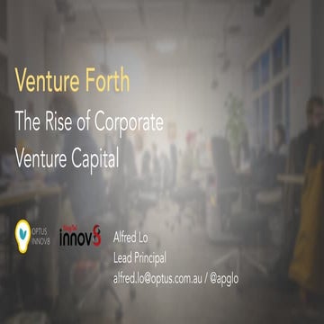 The Rise of Corporate Venture Capital; an Australian perpective