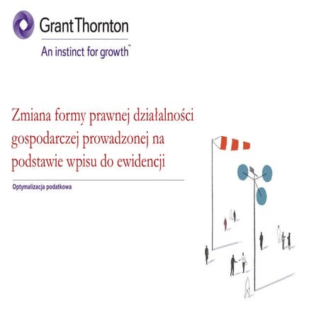 GT - Optymalizacja podatkowa - działalność jednoosobowa