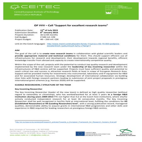 Opvvv support to_excellent_research_teams_but