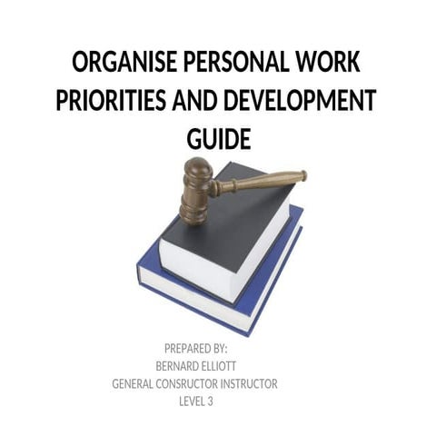 Organize personal work priorities and development (OPWPD)