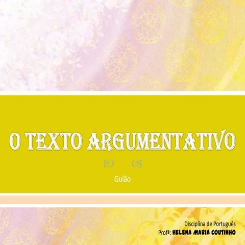 O que é argumentar