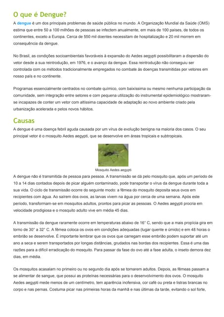 O Que é Dengue Pdf O Que é Dengue Pdf