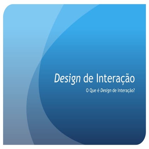 O que é design de interação