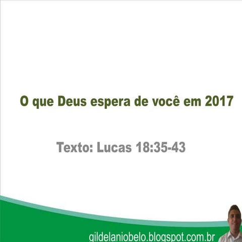 O que deus espera de você em 2017