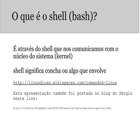 O Que é shell - bash