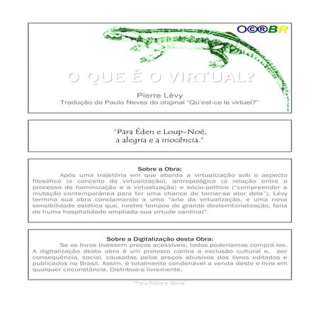 O que é o virtual? Pierre levy