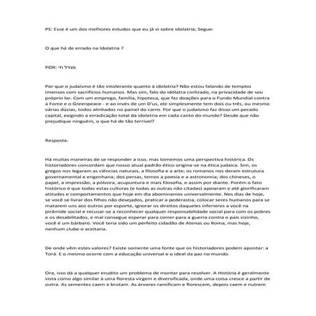 O que há de errado com a idolatria