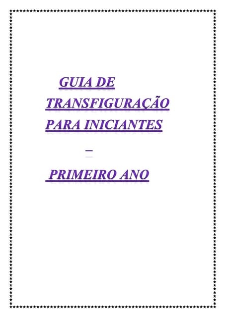 Guia de Transfiguração para Iniciantes | DOCX